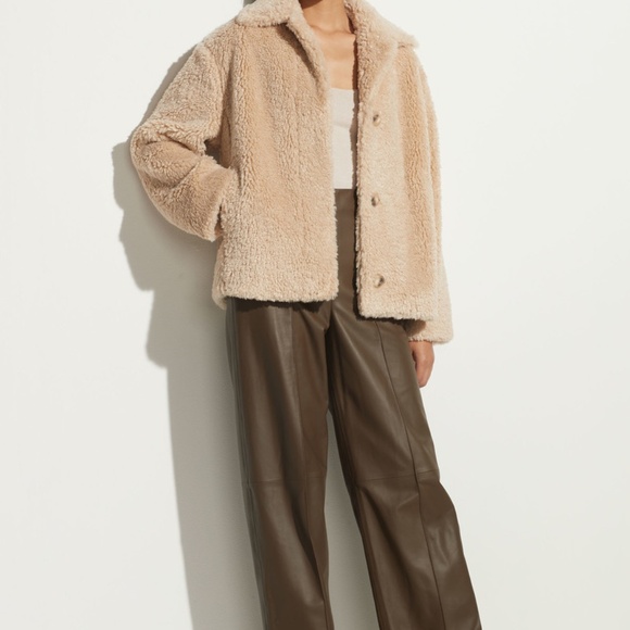 VINCE WOMEN'S TEXTURED FAUX FUR JACKET - Picture 4 of 8